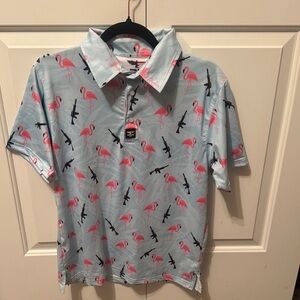 Playful Flamingo Kids Polo Shirt